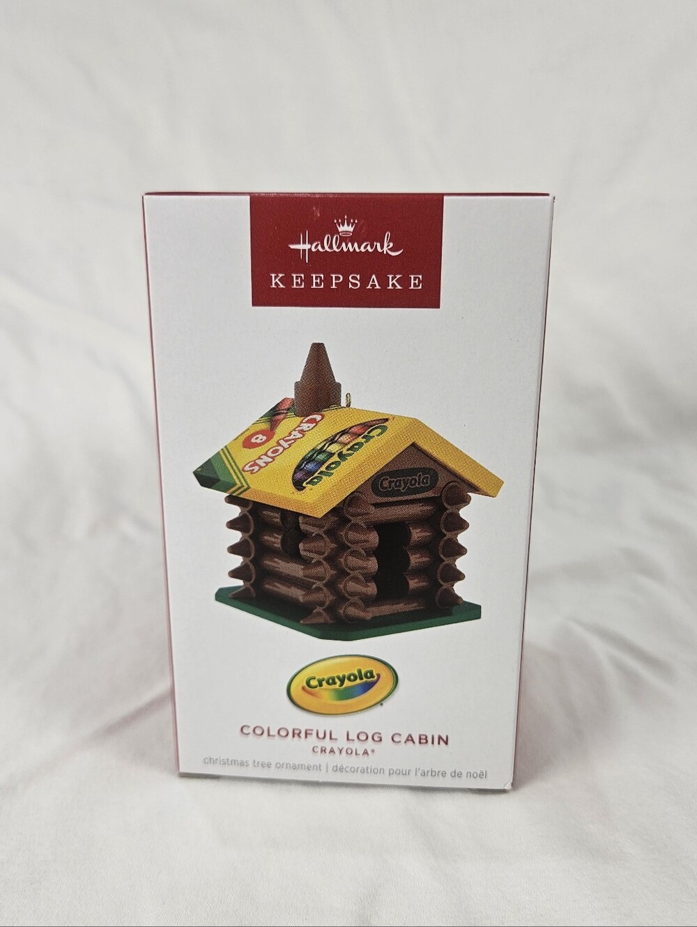 Hallmark Keepsake Crayola Colorful Log Cabin Ornament, 2025 Collection, Unopened